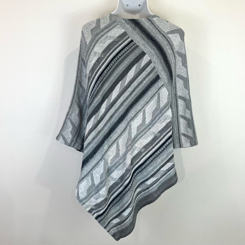 Lauren Ralph Lauren Boho Relaxed Knit Cotton Linen Poncho Sz L/XL - Picture 4 of 7